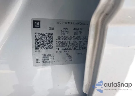 2019 Chevrolet Colorado Lt from USA, damaged, VIN 1GCGSCEA8K1131881